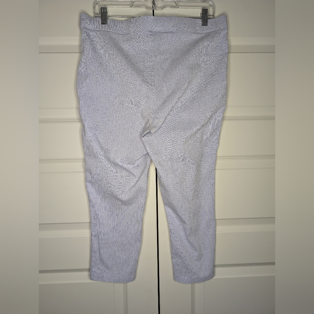 Zac & Rachel Womens Size 14 Blue White Ankle Pants - Picture 7 of 9